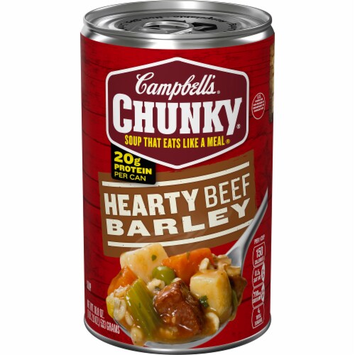 Campbell's® Chunky® Healthy Request® Hearty Beef Barley Soup Case Sale Perspective: front