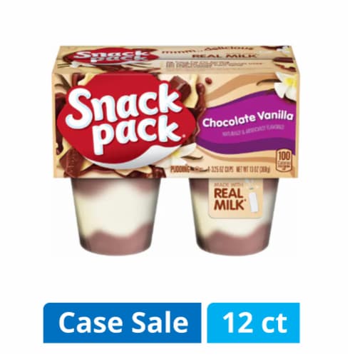 Snack Pack Chocolate & Vanilla Pudding Case Sale Perspective: front