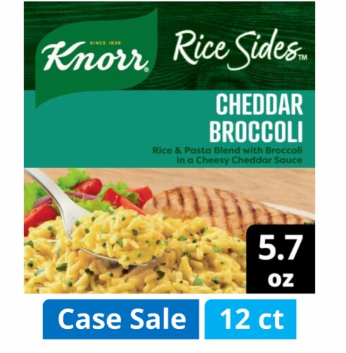 Knorr Rice Sides Cheddar Broccoli Rice Side Dish Case Sale Perspective: front