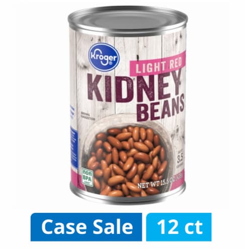 Kroger® Canned Light Red Kidney Beans Case Sale Perspective: front