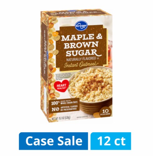 Kroger® Maple Brown Sugar Instant Oatmeal Case Sale Perspective: front