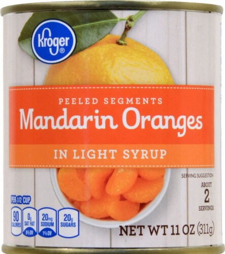 Kroger® Mandarin Oranges in Light Syrup Case Perspective: front