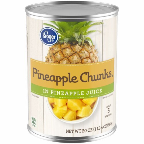 Kroger® Pineapple Chunks in Pineapple Juice Case Perspective: front