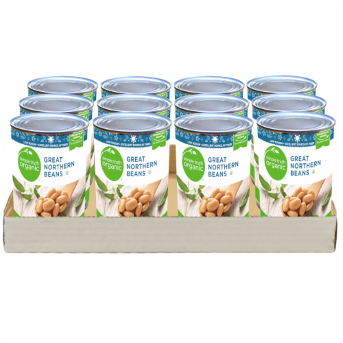 Simple Truth Organic® Great Northern Beans Case Sale Perspective: front