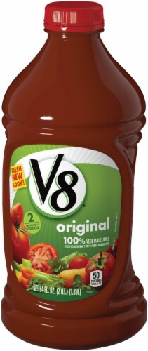 V8 100% Vegetable Juice Case Perspective: front