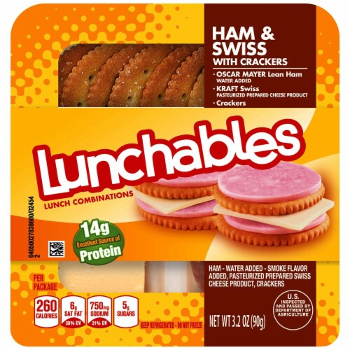 Oscar Mayer Ham & Swiss Cheese Lunchable Case Sale Perspective: front