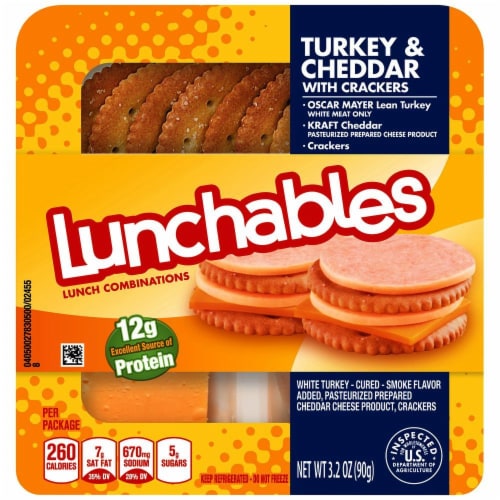 Oscar Mayer Turkey & Cheddar Cheese Lunchable Case Sale Perspective: front