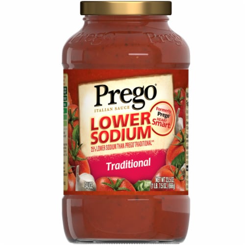 Prego Lower Sodium Traditional Italian Pasta Sauce (12 Pack) Perspective: front