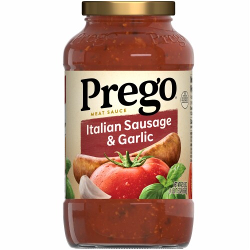 Prego Italian Sausage & Garlic Meat Pasta Sauce (12 Pack) Perspective: front