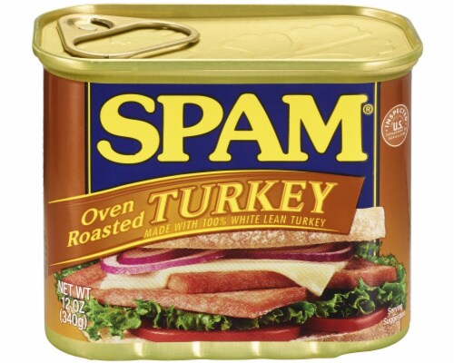 Spam Oven Roasted Turkey Case Perspective: front