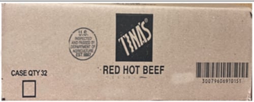 Tina's Red Hot Beef Burrito Case Sale Perspective: front