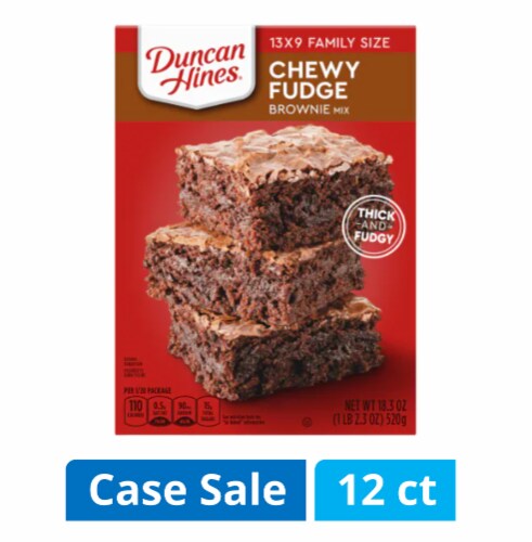 Dunan Hines® Chewy Fudge Brownie Mix Case Sale Perspective: front