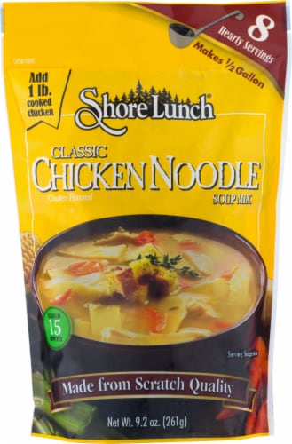 Shore Lunch® Classic Chicken Noodle Soup Mix Case Sale Perspective: front
