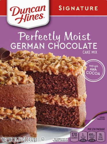 Duncan Hines® Perfectly Moist German Chocolate Cake Mix Case Sale Perspective: front