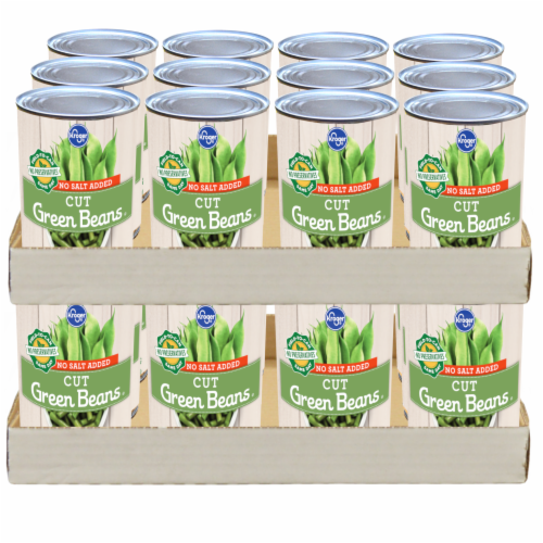 Kroger® No Salt Cut Green Beans Case Sale Perspective: front