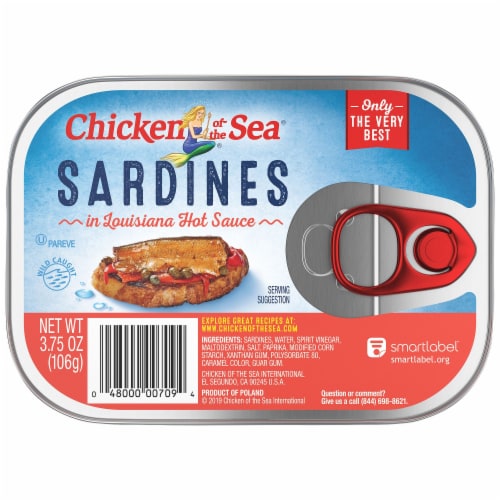 Chicken of the Sea® Sardines in Lousiana Hot Sauce Perspective: front