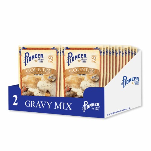 Pioneer™ Country Sausage Flavor Gravy Mix Case Sale Perspective: front