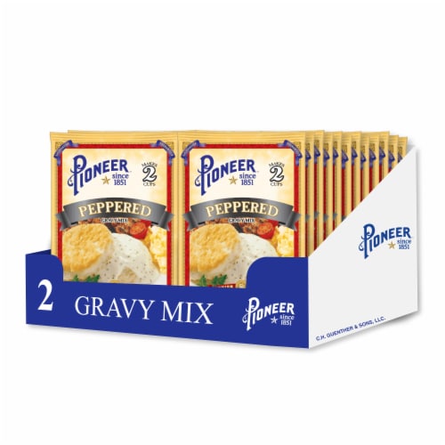 Pioneer Peppered Gravy Mix Case Sale Perspective: front