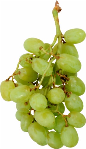 Organic Green White Seedless Grapes Perspective: front