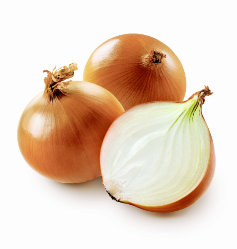 Organic Yellow Onions Perspective: front