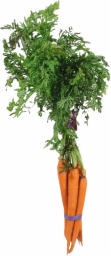 Organic Carrots Bunch Perspective: front