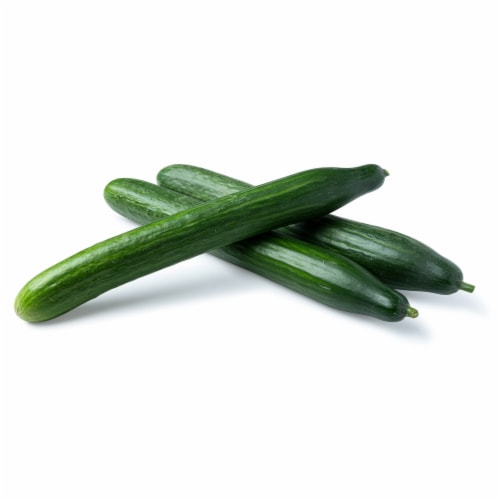 Organic Long English Cucumbers Perspective: front