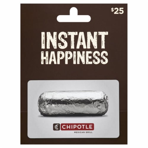 Chiptole $25 Gift Card – Activate and add value after Pickup Perspective: front