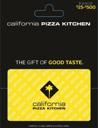 California Pizza Kitchen $25-$500 Gift Card – Activate and add value after Pickup Perspective: front