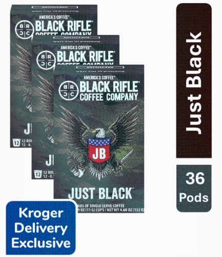 Black Rifle® Coffee Company Just Black® Medium Roast K-Cup Coffee Pods Perspective: front