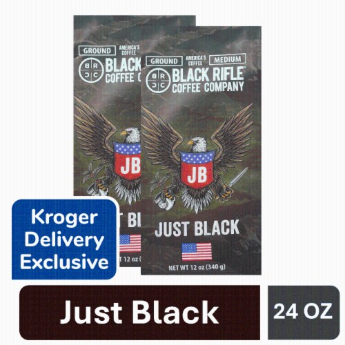 Black Rifle® Coffee Company Just Black Medium Roast Ground Coffee Perspective: front