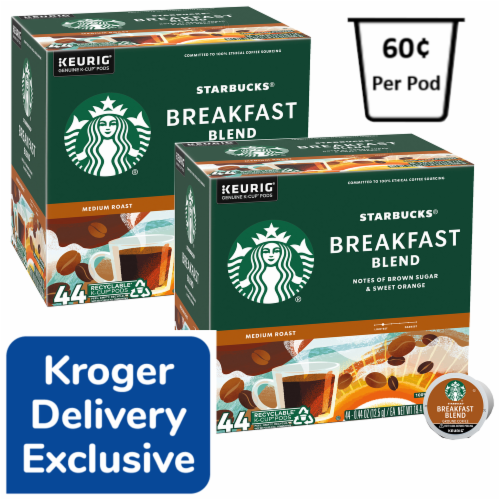 Starbucks® Medium Roast Breakfast Blend K-Cup® Coffee Pods Perspective: front