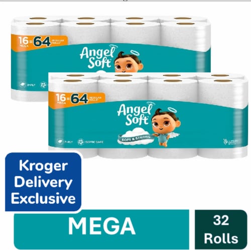 Angel Soft® Mega Bath Tissues Perspective: front