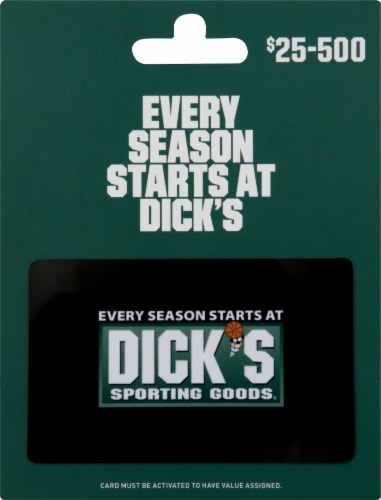 Dick's Sporting Goods $25-$500 Gift Card – Activate and add value after Pickup Perspective: front