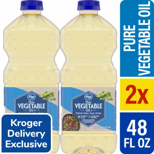 Kroger® 100% Pure Vegetable Oil x 2 Perspective: front