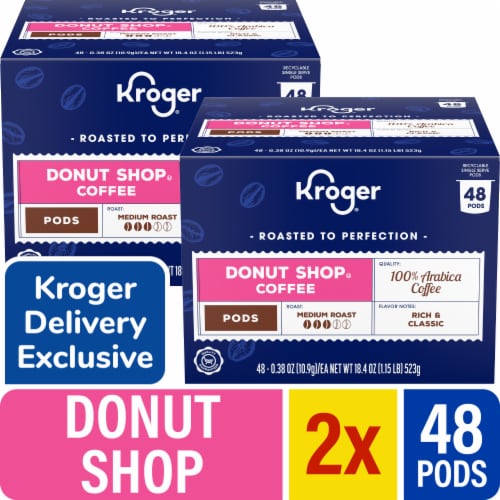 Kroger® Donut Shop Medium Roast Coffee Pods x 2 Perspective: front