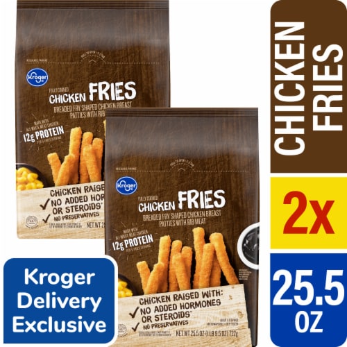 Kroger® Fully Cooked Frozen Chicken Fries x 2 Perspective: front