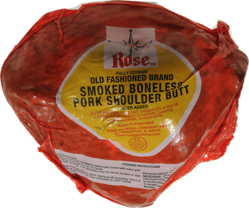 Rose Smoked Boneless Pork Shoulder Butt (Limit 1 per Order) Perspective: front