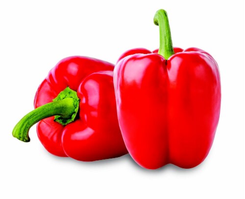 Red Cherry Bell Peppers Perspective: front