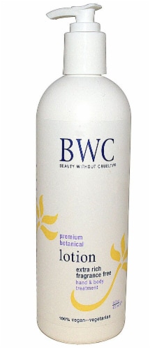 Beauty Without Cruelty Extra Rich Fragrance Free Hand and Body Lotion Perspective: front