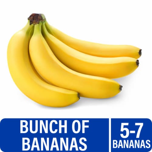 Fresh Bunch of Bananas – 5-7 Bananas Perspective: front