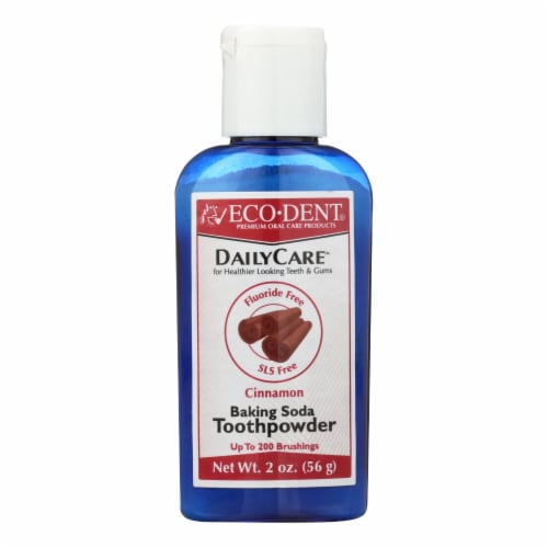 Eco-Dent DailyCare Cinnamon Baking Soda Toothpowder Perspective: front