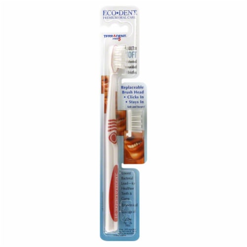 Eco-Dent Terrandent Med5 Adult 31 Soft Toothbrush + Replaceable Brush Head Perspective: front