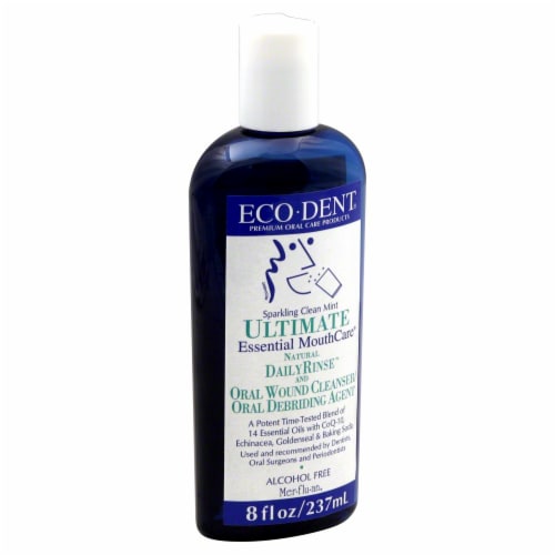 Eco-Dent Ultimate Essential Mouth Care Mint Daily Oral Rinse Perspective: front