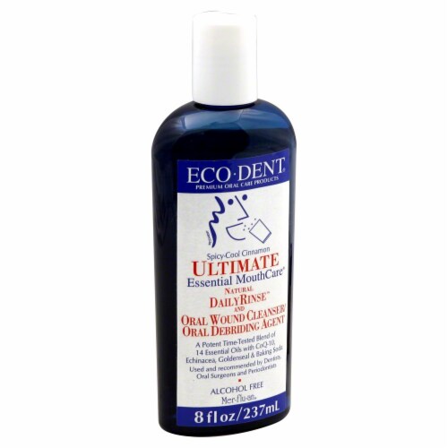 Eco-Dent Ultimate Essential Mouth Care Cinnamon Daily Oral Rinse Perspective: front