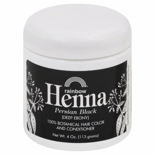 Rainbow Henna Persian Black 100% Botanical Hair Color & Conditioner Perspective: front