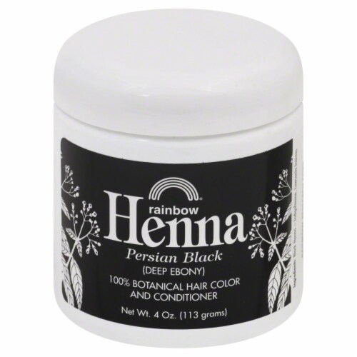 Rainbow Henna Persian Black 100% Botanical Hair Color & Conditioner Perspective: front