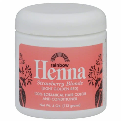 Rainbow Henna Strawberry Blonde 100% Botanical Hair Color & Conditioner Perspective: front