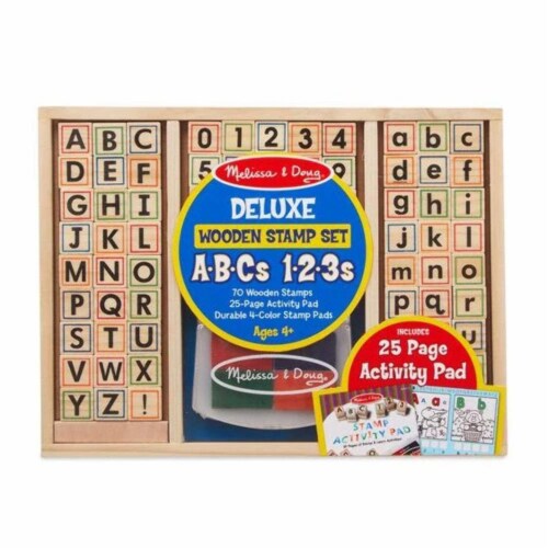 Deluxe Wooden ABC-123 Stamp Set Deluxe Wooden ABC-123 Stamp Set