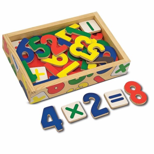 Melissa And Doug Wooden Number Magnets Set Perspective: front