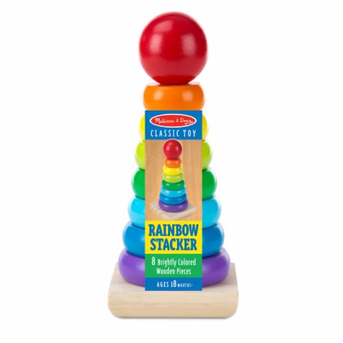 Melissa & Doug® Rainbow Stacker Classic Wooden Toy Perspective: front